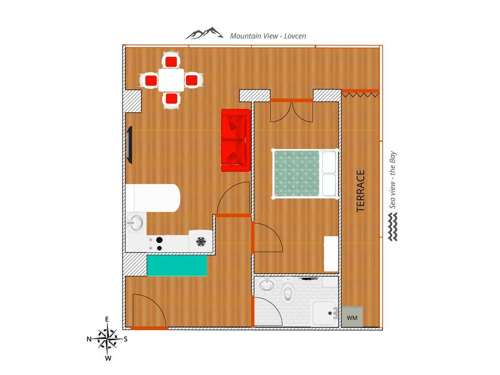 Apartment Dv Magnolia Tivat Exteriör bild
